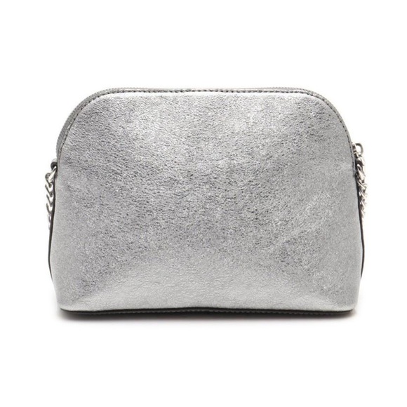 Michael Kors LT Pewter LG Dome Crossbody Leather Bag - Picture 2 of 14